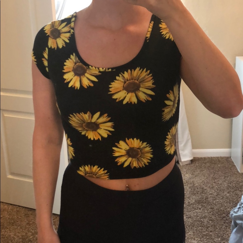 Sunflower crop top